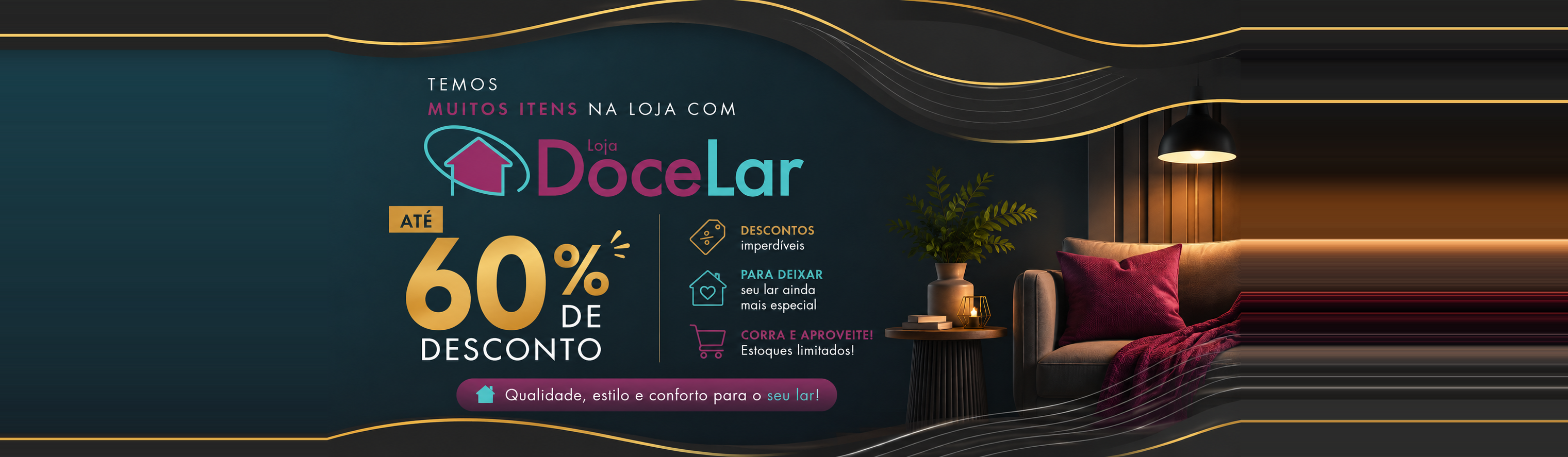 Muitos itens com até 60% de desconto